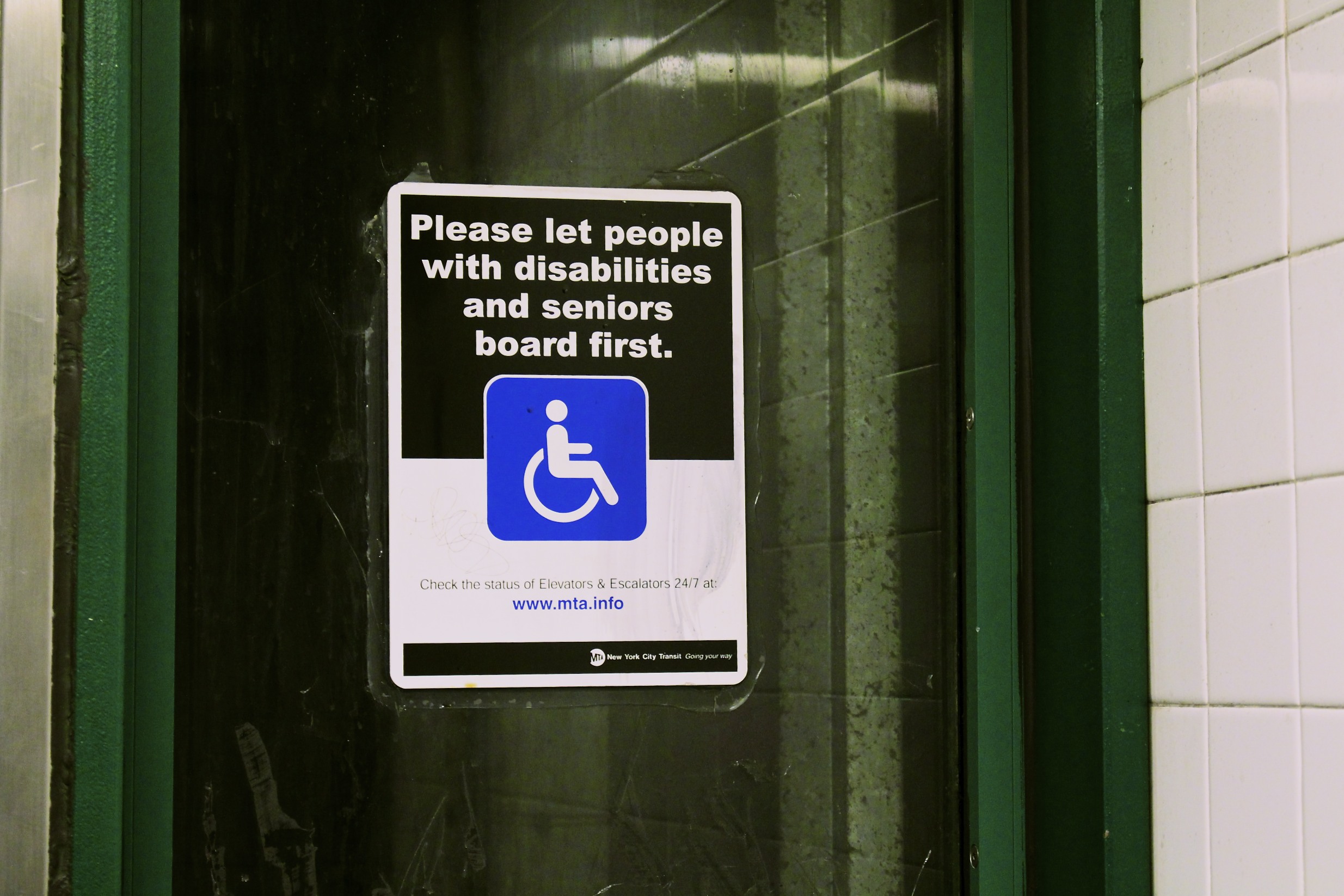 MTA Disability sign