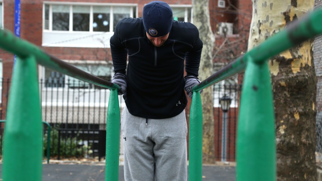 Chipping paint on equipment in John Jay Park, Manhattan. Nov. 25th, 2014. Siyi Chen